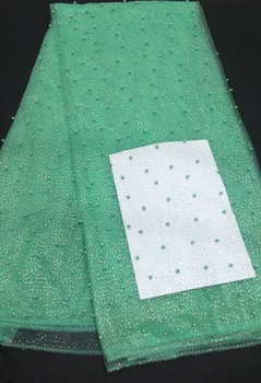 Новое Поступление, Высококачественная африканская французская сетчатая кружевная ткань С камнями, тюлевая кружевная ткань для торжественных платьев D8615 fucshia