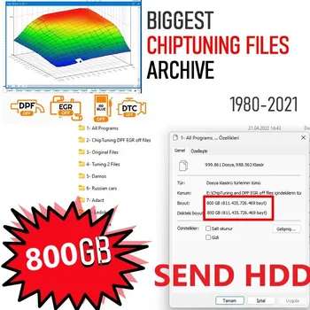 НОВОЕ Программное обеспечение Ecu 800 ГБ Файлов для настройки чипов Более 200 000 Модифицированных Stage1 Stage 2 DPF EGR Remover + Учебное пособие + Файлы Damos