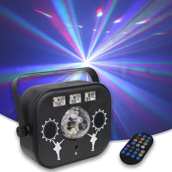 Новые Bluetooth-Колонки 15 Вт RGBW Magic Ball Strobe UV Light С Функцией RG Laser 4в1 Сценическое Освещение DMX Remote Home Party Lamp