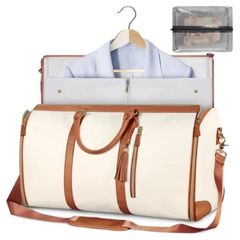 Новые Дорожные сумки для одежды с откидным верхом, дорожная сумка для костюма-трансформера, женская стильная сумка для ручной клади с карманом для туалетных принадлежностей