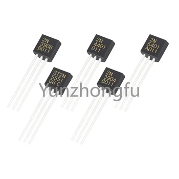 Новые Оригинальные транзисторы Spot Inventory - Биполярный NPN транзистор малой мощности TO-92 2N3904 2N3906 2N4401 2N5401 2N5551