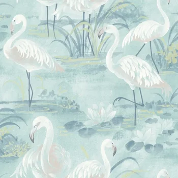 Обои Everglades Aqua Flamingos Быстрая доставка