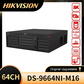 Оригинальный Английский Hikvision DS-9664NI-M16 8K NVR 64-канальная IP-камера Входы 16 Интерфейсов SATA Hik-Connect H.265+