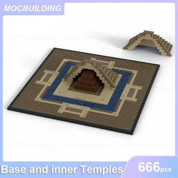 Основание и внутренние Храмы Архитектурная модель MOC Строительные блоки DIY Сборка Кирпичей, Развивающие Творческие детские игрушки, подарки 666 шт.