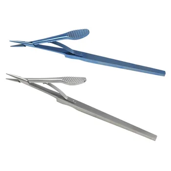 Офтальмологические плоскогубцы для удержания иглы с длинной и короткой ручкой, Офтальмологический инструмент для глаз