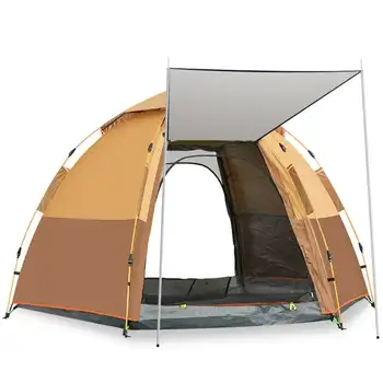 Палатки для кемпинга на одного человека, съемная семейная палатка для кемпинга, Портативные автоматические палатки для кемпинга, водонепроницаемые и ветрозащитные для семейных путешествий