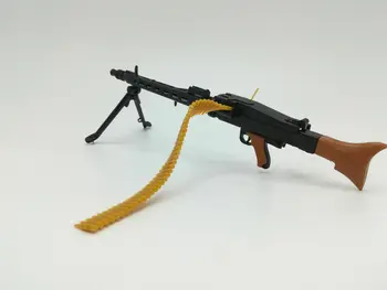 Пластиковая модель пистолета MG42 4D в масштабе 1/6 В сборе Пазлы Строительные Кирпичи Пистолет Солдат Пулемет Подходит для 12 