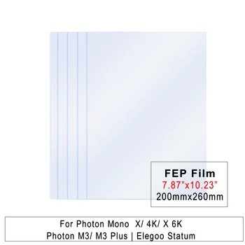 Пленка FEP 8,9 Дюймов 260*200*0.15 мм для ANYCUBIC Photon M3 Plus Mono X 4k 6k Elegoo Saturn 3D Принтер Запчасти Аксессуары ЖК SLA DLP