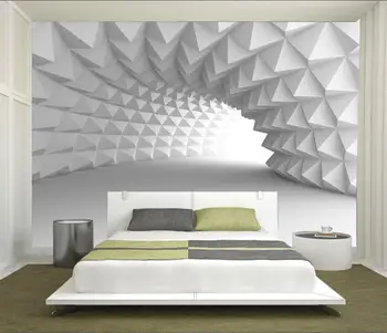 Пользовательские обои фото 3D расширение пространства туннель ТВ фон стены домашний декор гостиная спальня фрески 3D обои