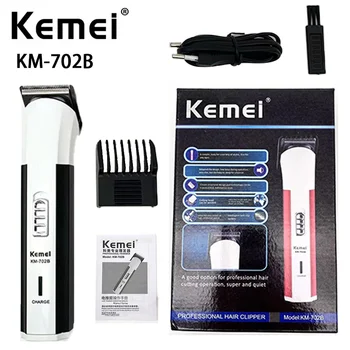 Популярная профессиональная Перезаряжаемая Бритва Kemei KM-702B, профессиональная Электрическая Перезаряжаемая Машинка для стрижки волос, Триммер