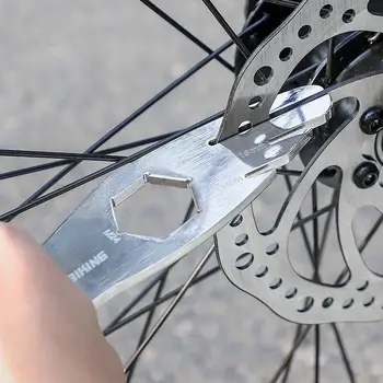 Портативный ключ для педали Велосипеда, прочный Велосипедный дисковый тормоз, высококачественный Ключ для коррекции из марганцевой стали