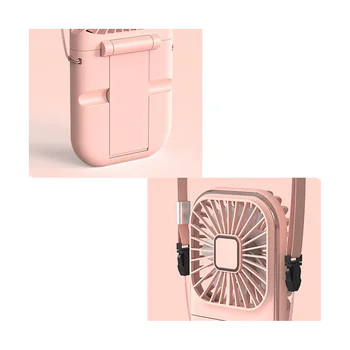 Портативный ручной вентилятор 3000mAh, многофункциональный складной вентилятор, кронштейн для мобильного телефона, зарядный вентилятор для офиса-D