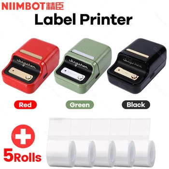 Принтер этикеток Niimbot B21 Портативный беспроводной Bluetooth термопринтер для нанесения этикеток, предназначенный для нанесения штрих-кодов, одежды, ювелирных изделий, даты еды