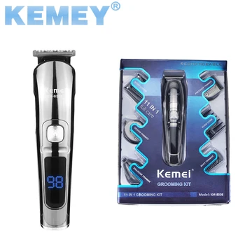 Профессиональная Машинка для стрижки волос Kemei для мужчин, Триммер для бороды, Электрическая Бритва, Машинка для стрижки волос, Перезаряжаемая Машинка для стрижки волос 5 В 1