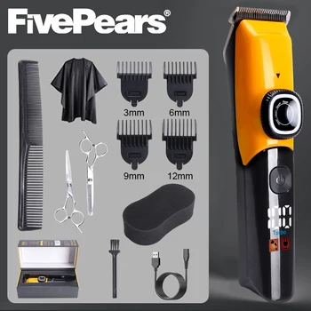 Профессиональная машинка для стрижки волос FivePears, беспроводной триммер для волос, мужская машинка для стрижки.Регулируемый Триммер для мужчин Профессиональный Парикмахер