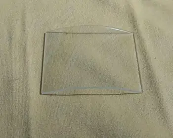 прямоугольный часовой кристалл толщиной 1,0 мм с двойным куполом 28 мм x 37 мм, Изогнутое минеральное стекло для часовщика W3595