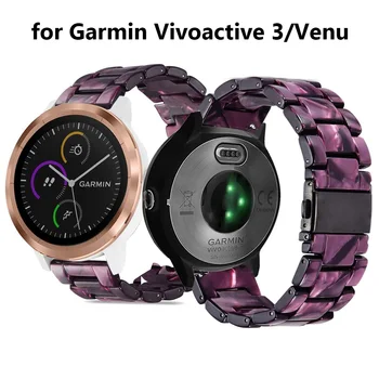 Ремешок для часов Garmin Vivoactive 3/3 Music 20 мм Быстроразъемный Легкий Браслет из смолы для Garmin Venu Sq/Luxe Фиолетовый