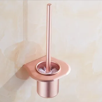 Розовая Космическая Алюминиевая Чашка Для Туалетной щетки, Толстая алюминиевая Пластина, Держатель для туалетной щетки, Чистящие средства для ванной комнаты
