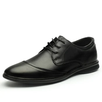 Роскошная брендовая мужская обувь из натуральной кожи, мужская официальная обувь в стиле ретро, нескользящая мужская деловая обувь, универсальная мужская повседневная обувь
