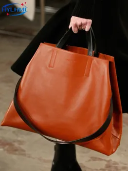 Роскошные Модные женские сумки из натуральной кожи Большой емкости 14-15,6 Дюймов, сумка для ноутбука, женские сумки-тоут для пригородных поездок, мягкие