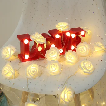 Светодиодные гирлянды из цветов Розы с USB/батарейным питанием, Гирлянды Рождественские огни, светодиодные сказочные огни, украшение сада на открытом воздухе