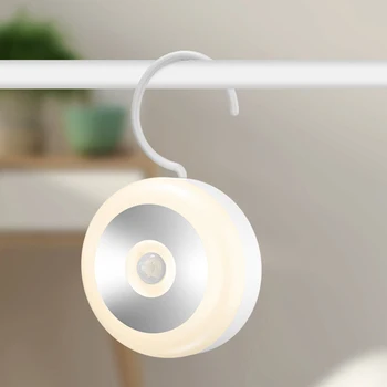 Светодиодный Светильник для кровати, светодиодный настенный светильник с датчиком человеческого тела, USB-зарядка для коридора, кабинета, прихожей, крыльца, маленький ночник