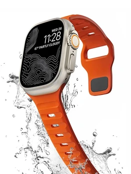 Силиконовый ремешок Для Apple Watch ultra Band 44 мм 49 мм 45 мм 42 мм 45 44 мм спортивный браслет correa SmartWatch iwatch Series 7 6 5 se 8
