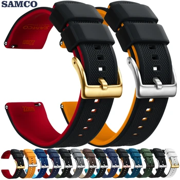 Силиконовый ремешок для часов 18 мм, 20 мм, 22 мм, быстросъемный резиновый ремешок для часов для мужчин и женщин Samsung Garmin, ремешок для часов Huawei