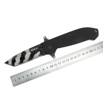 Складной тактический нож Tekut ARES с лезвием 7Cr17MoV, инструмент для выживания EDC, охотничьи ножи для кемпинга на открытом воздухе с чехлом из кордуры