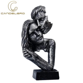 скульптура современное искусство абстрактная декоративная скульптура статуя для дома из смолы Семья любовь пара подарок сувенир скульптура тела голова