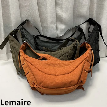 Сумка для круассанов Lemaire через плечо, Женская сумка, Повседневная Универсальная сумка для клецек на нейлоновом холщовом ремне Большой емкости