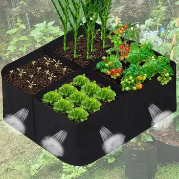 Сумки для посадки садовых растений с 4 сетками, Сеялка для овощей, Картофель, Цветы, контейнеры для посадки растений, сумки для улицы и в помещении