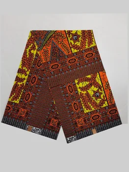 Ткань с африканским принтом, Восковая ткань Africain Coton, 100% хлопок, высококачественная швейная ткань, лоскутный материал 6 ярдов