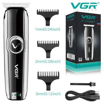 Триммер для волос VGR, Беспроводная Машинка для стрижки волос, Профессиональный Триммер для волос, Перезаряжаемый Парикмахерский Триммер для лысины для мужчин V-168