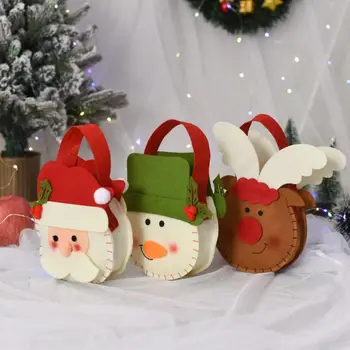 Украшение для дерева, нетканая сумка с ручкой, Украшение для дома, сумка-тоут, сумка для конфет, подарочная сумка, сумка для рождественских подарков