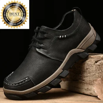 Универсальная мужская обувь из натуральной кожи, износостойкие дышащие уличные кроссовки, нескользящая походная обувь для скалолазания