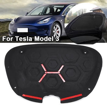 Утеплитель переднего капота автомобиля, звуко-теплоизоляционный ватный коврик, модификация передней крышки багажника для Tesla Model 3
