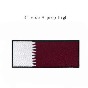 Флаг Катара с вышивкой шириной 3 дюйма /Байкерские нашивки