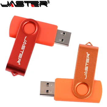 Флэш-накопитель JASTER USB 2,0 4 ГБ 8 ГБ 16 ГБ 32 ГБ 64 ГБ Металлический поворотный удобный внешний накопитель Memory stick U диск Бизнес-подарок Ручка-накопитель