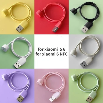 цветное зарядное устройство для Xiaomi Mi Smart Band 5 6, сменная USB-линия, портативное USB-зарядное устройство для Miband 6, кабель NFC