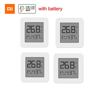 Цифровой термометр Xiaomi Smart LCD Screen 2 Mijia Bluetooth, Датчик температуры и влажности, Измеритель Влажности, Приложение Mijia