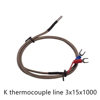 часть сопла 3D-принтера датчик температуры k тип термопары 3x15 длина провода 1000 мм 1 шт.