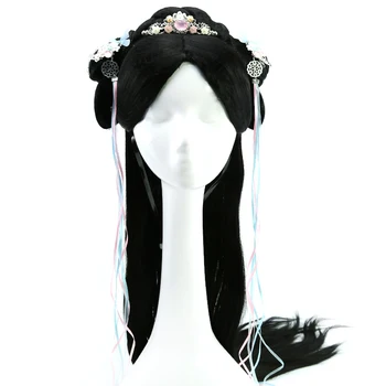 черное длинное винтажное изделие для волос, принадлежности для студийной фотосъемки, карнавальное платье принцессы на Хэллоуин, праздничный головной убор