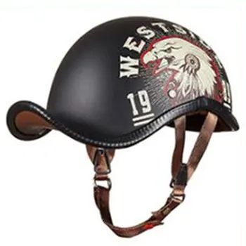 Шлемы с черепом Байкера с открытым лицом, Мотоциклетный Классический шлем-измельчитель для крейсера